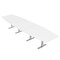 Skutchi Designs 45 in W, 165.75 in L, 29 in H, Engineered Wood Top, White HAR-BOT-46x168-T-XD09 - alternate 1
